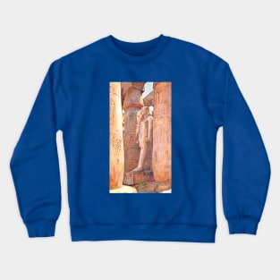 Statue Of Ramses II at Luxor Temple in Egypt Crewneck Sweatshirt